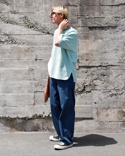 blurhms 23SS Rough&Smooth Thermal Over-neckスタイル