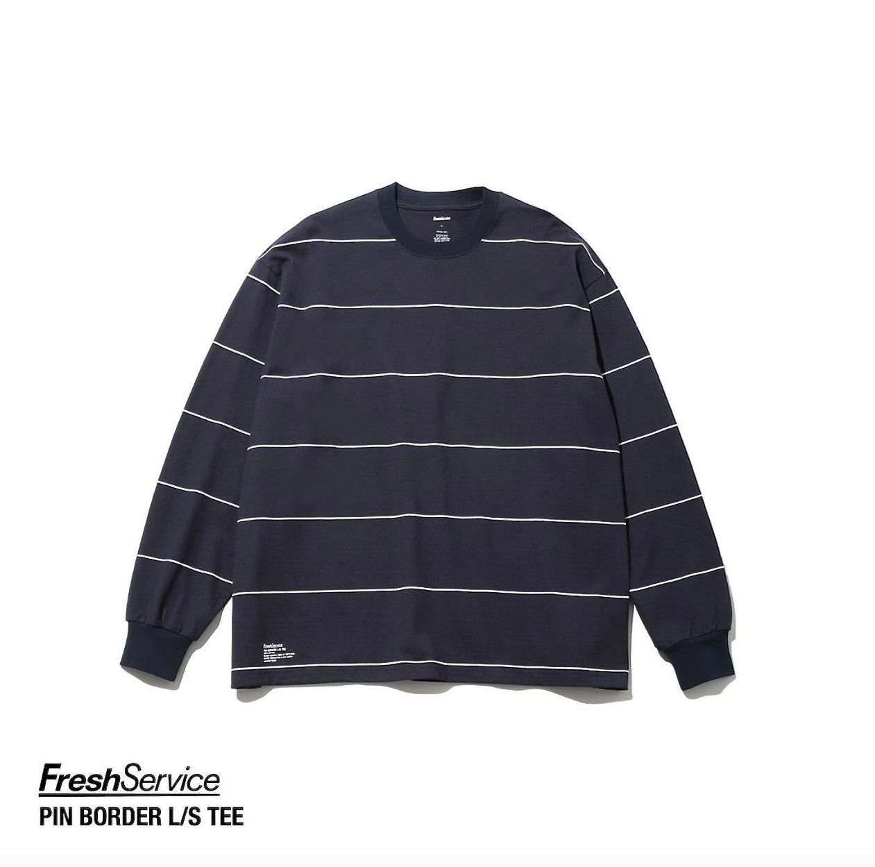 FreshService PIN BORDER L/S TEE(FSC261-70261)NAVYxWHITE ☆2月14日(土)新作発売！