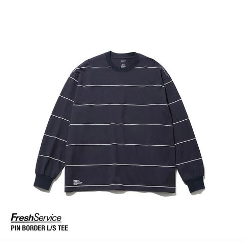 FreshService PIN BORDER L/S TEE(FSC261-70261)NAVYxWHITE ☆2月14日(土)新作発売！
