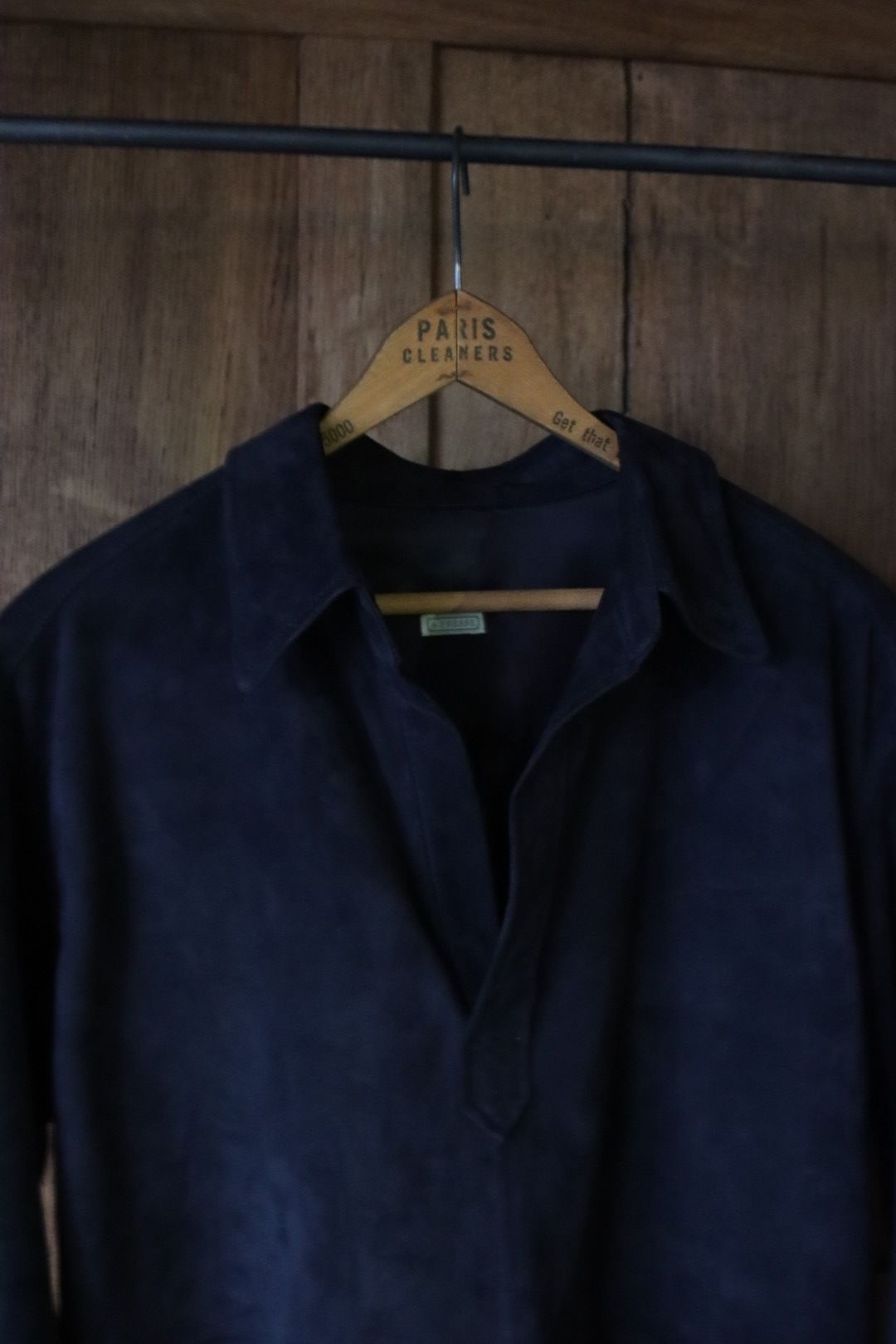 アプレッセ24SS Leather Skipper Shirt(24SAP-02-01H)NAVY☆1月20日(土)発売！