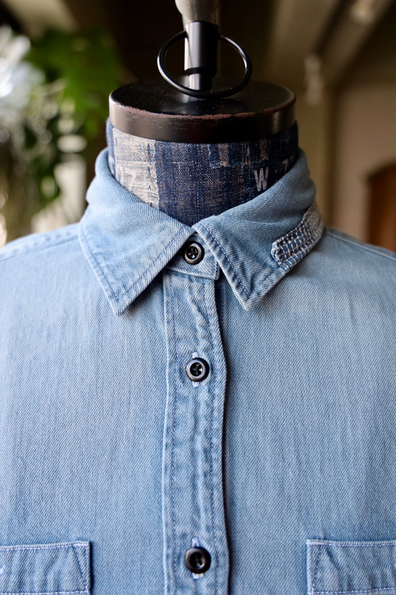 ファンダメンタル デニムシャツ <WOMENS FIT> DENIM SHIRT 3YR WASH(FA25/SH11WU)INDIGO