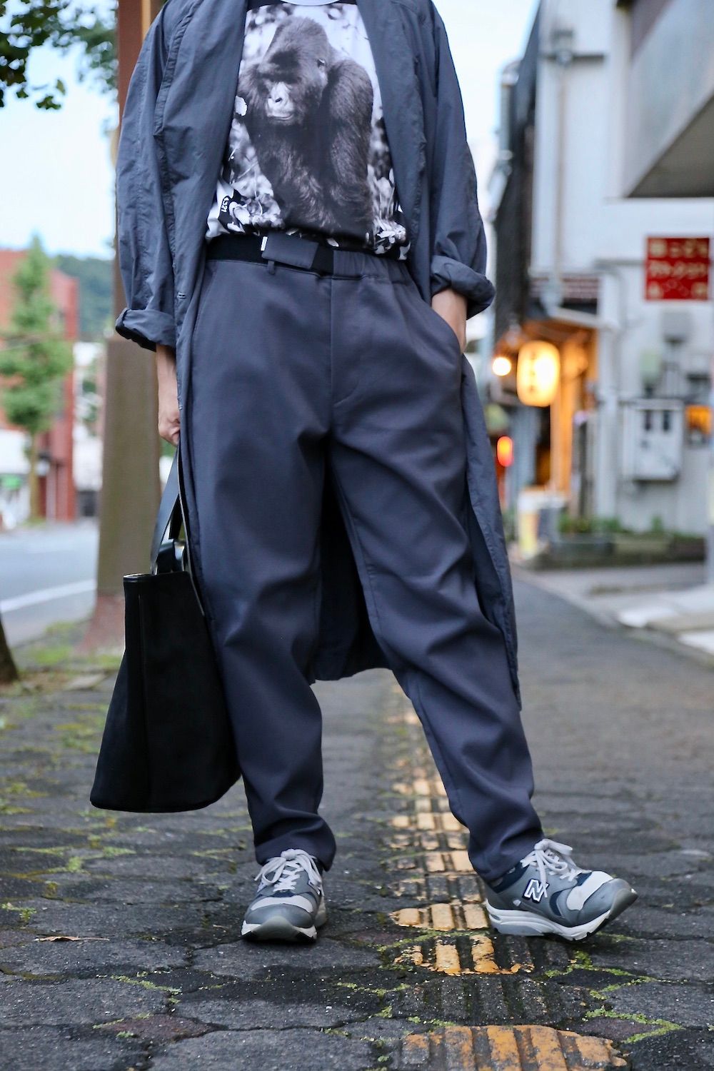 Graphpaper Garment Dyed Shop Coat & Triple Cloth Slim Chef pants