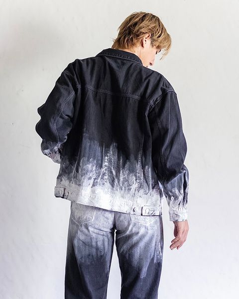 YOKE HAND PAINTED DENIM TRUCKER JACKET(BLACK)スタイル 8月24日(土)新作発売！