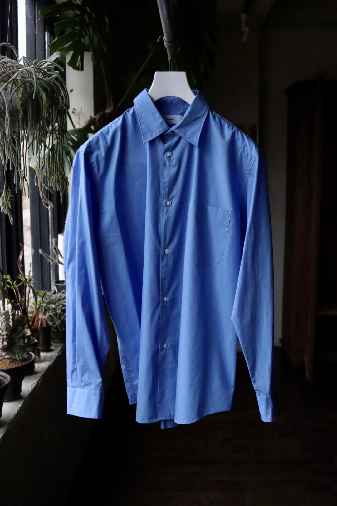 Graphpaper - グラフペーパー24SS シャツ Broad Regular Collar Shirt (GM241-50005B)BLUE  | mark