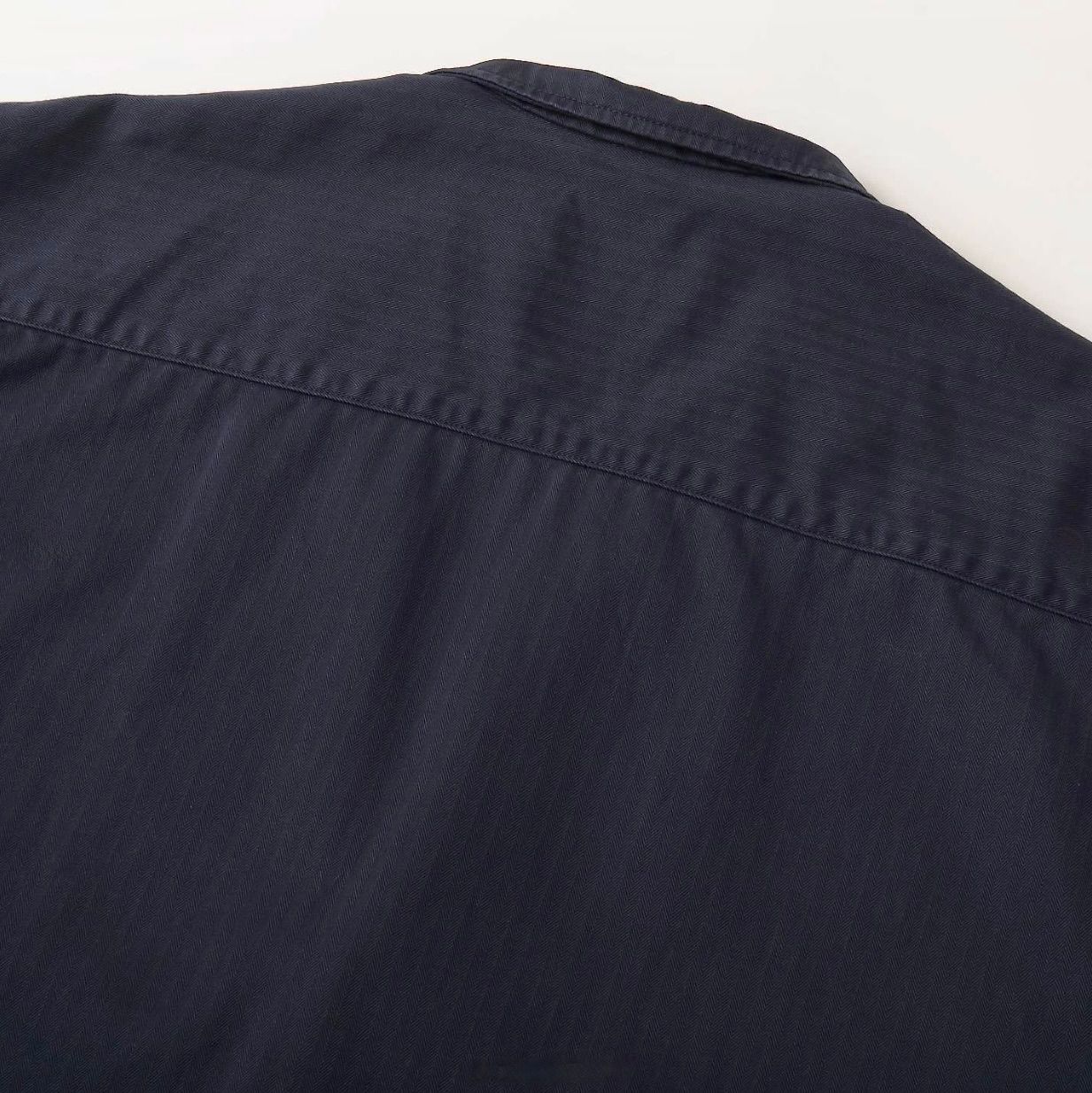 S.F.C 24FW エスエフシーTAILORED SHIRT JACKET HERRINGBONE(SFCEW24S01)Navy