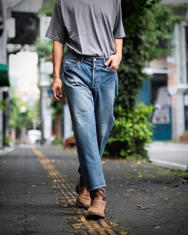 A.PRESSE - Washed Denim Wide Pants(AP-4002)INDIGO | mark