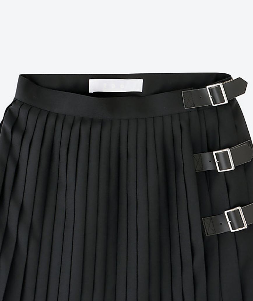 tao 26FW エステルツイルプリーツスカート(TR-S020-051-1)BLACK☆8月7日(金)発売！