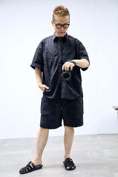 COMME des GARCONS HOMME 26SS ナイロンタッサー半袖シャツスタイル