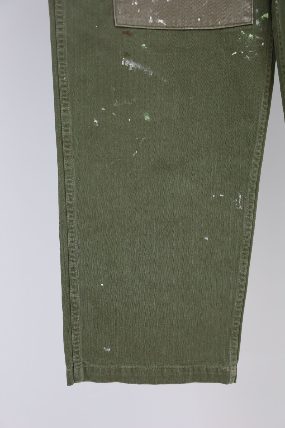 BOW WOW 25FWバウワウ PAINT STAINED USMC P-44 HBT TROUSERS(BW252-PU4HT)PAINT STAINED OD★10月11日(土)発売！
