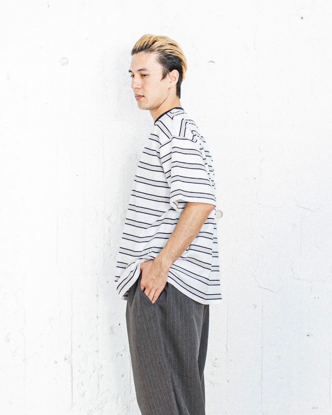 フレッシュサービス MULTI BORDER S/S TEE(FSC251-70121)WHITE