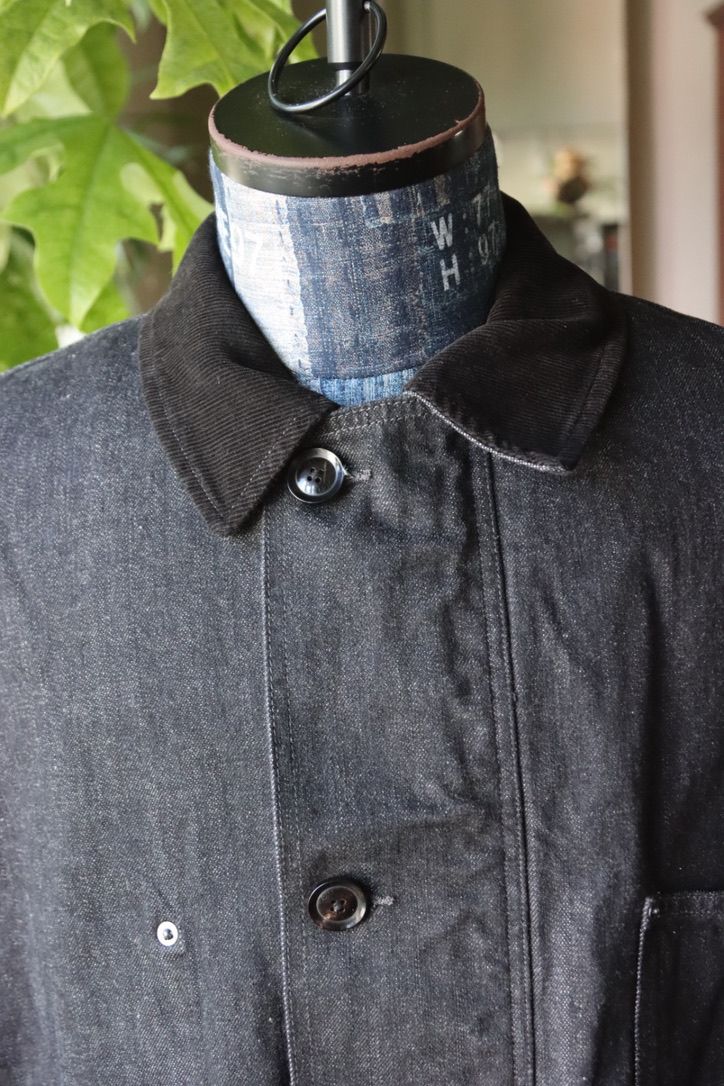 ヨーク 25FW コート Denim Coverall Half Coat(YK25FW01065C)BLACK