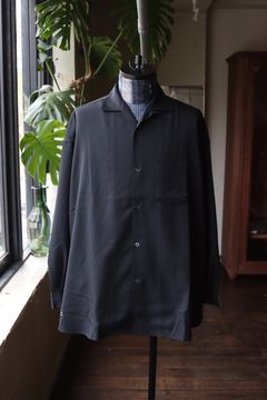 フレッシュサービス25SS COOLFIBER OPEN COLLAR L/S SHIRT(FSC251-50133)BLACK