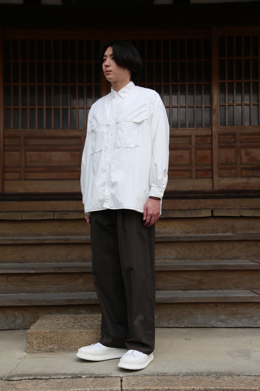 Garment Dyed Poplin Umbrella Yoke Shirt(GM211-50032) style.2021.2.20.
