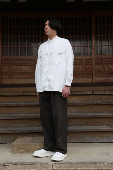 Garment Dyed Poplin Umbrella Yoke Shirt(GM211-50032) style.2021.2.20.