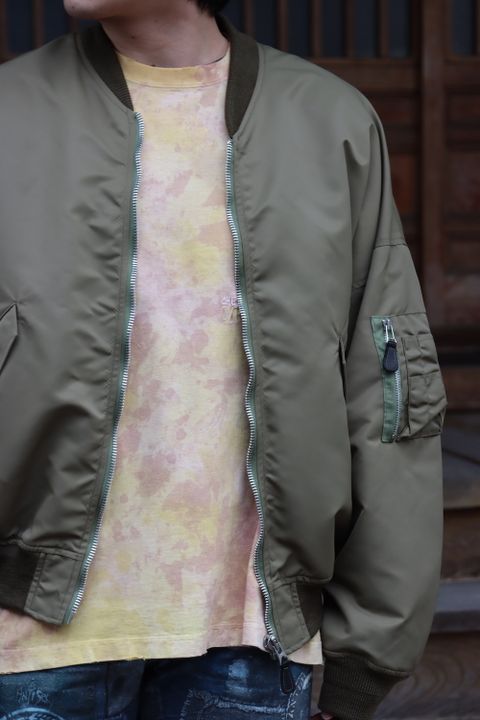 doublet VEGETABLE DYED MA-1(22SS13BL132) style.2022.1.16
