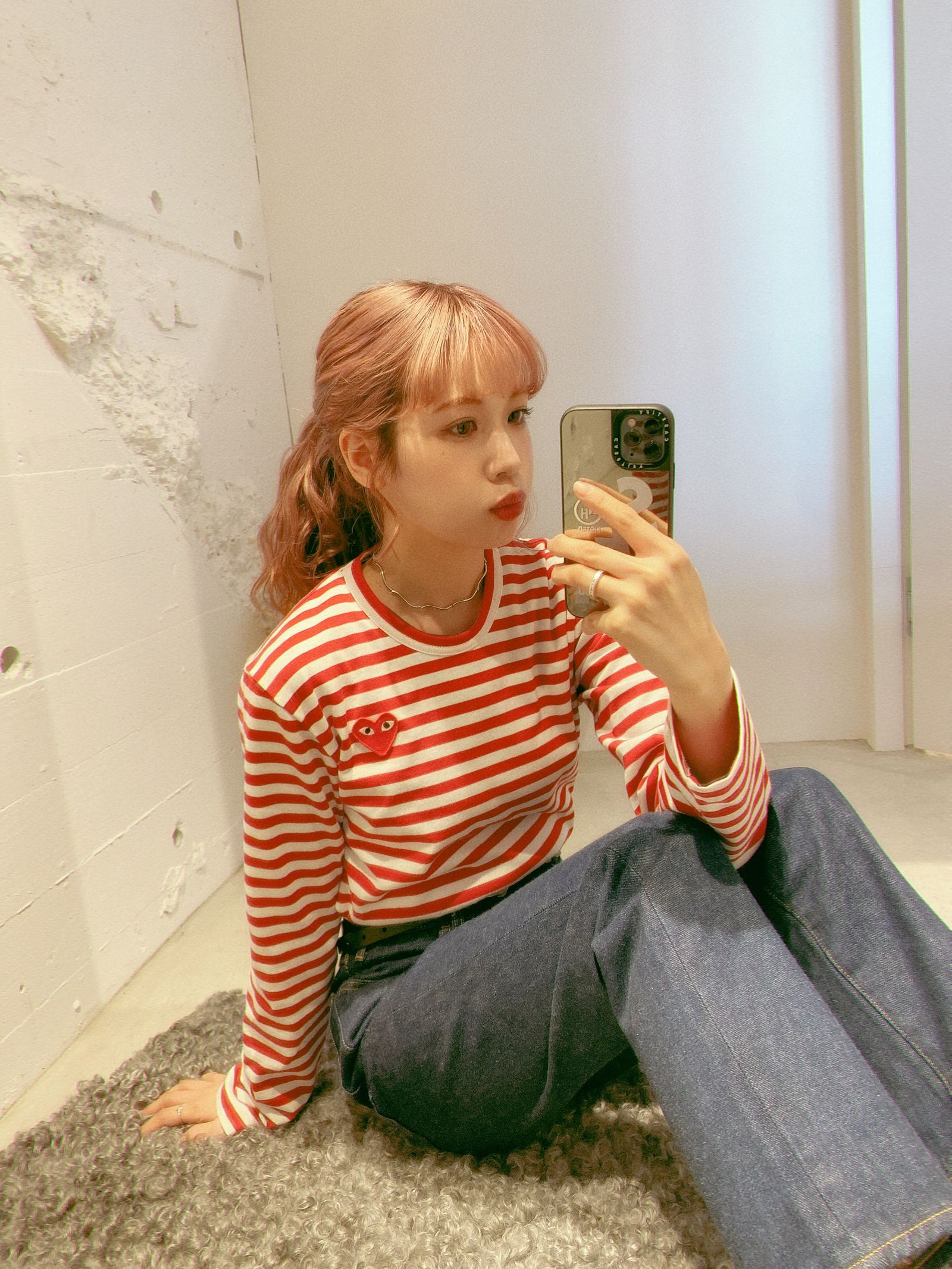 PLAY COMME des GARCONS ボーダーTシャツ style.2024.3.11