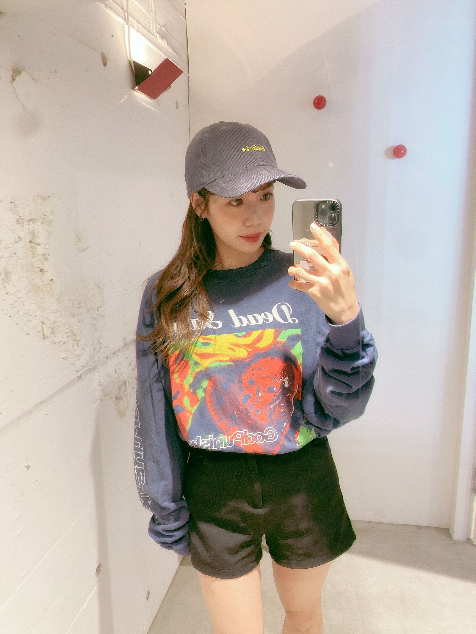 セントマイケル24AW SAINT DEAD LS TEE(SM-YS1-0000-018)NAVY