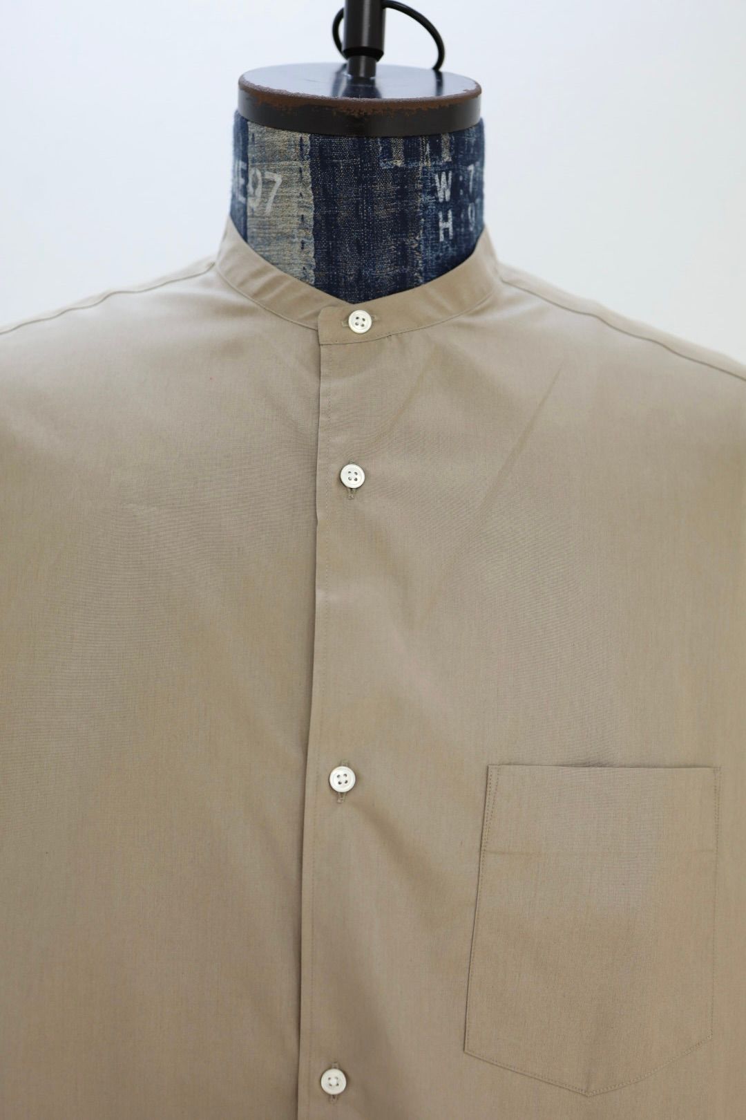グラフペーパー 26SS ALUMO for GP S/S Oversized Band Collar Shirt(GM261-50225)TAUPE☆3月20日(金)発売！