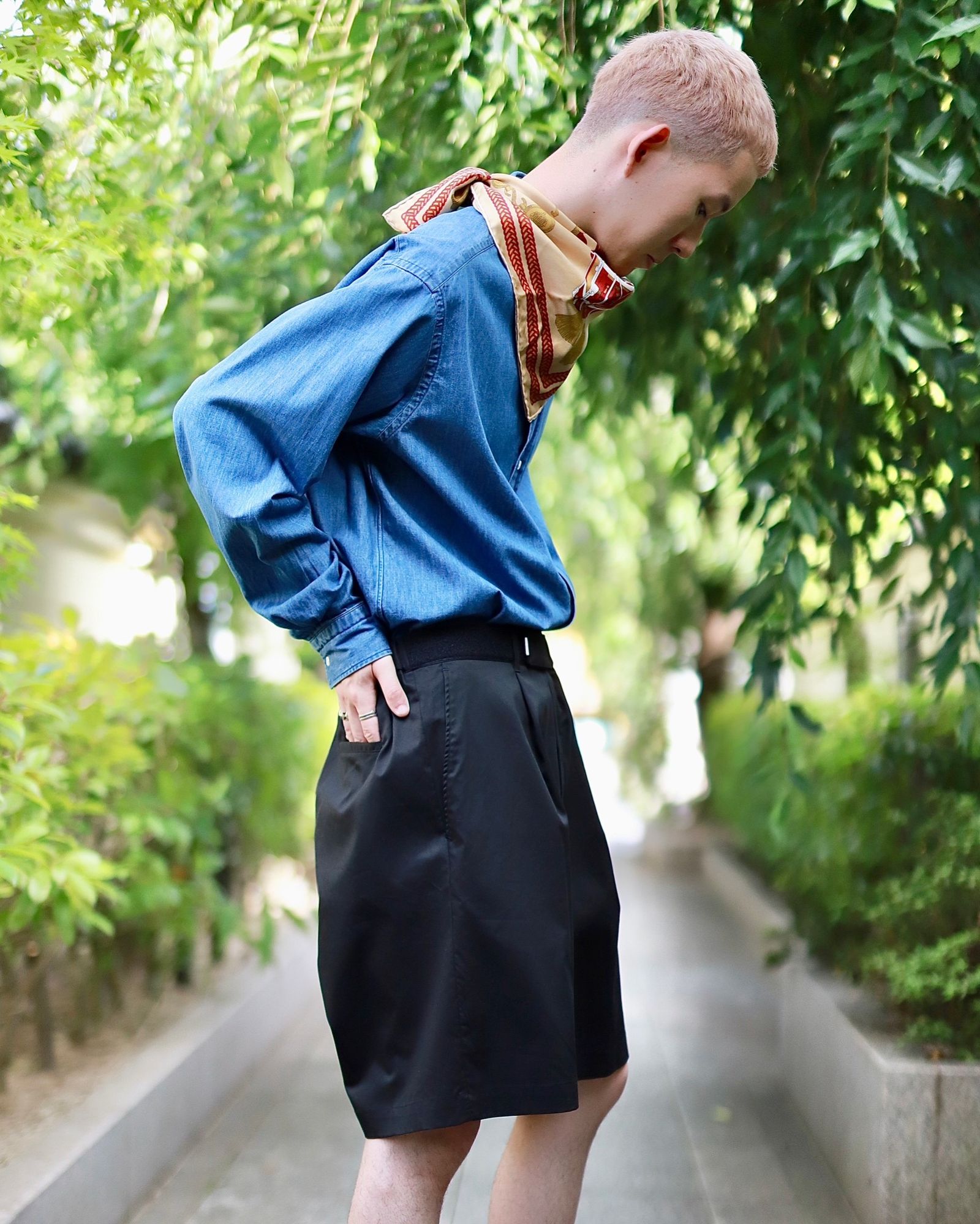 トップス A.PRESSE 23AW Washed Denim Shirt 2 A.PRESSE - アプレッセ23AW Washed Denim Shirt (23AAP-02-08H