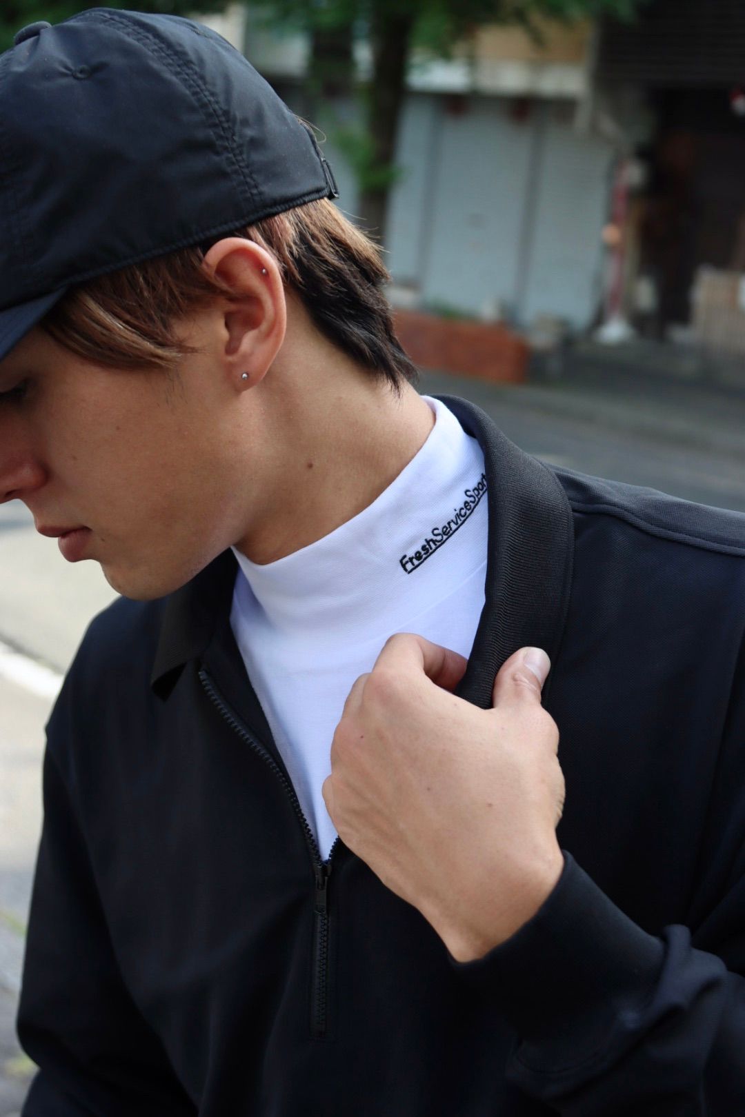 FreshServiceSport フレッシュサービススポーツ 23AW DRY PIQUE JERSEY NECK ZIP L/S POLOスタイル  | 3793 | mark
