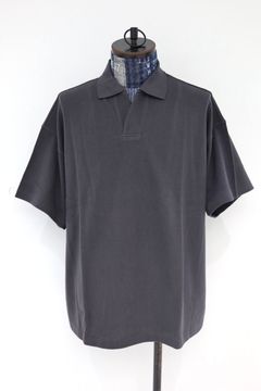 グラフペーパー 26SS Cotton Pique Jersey S/S Skipper Polo(GU261-70416)CHARCOAL☆4月11日(土)発売！