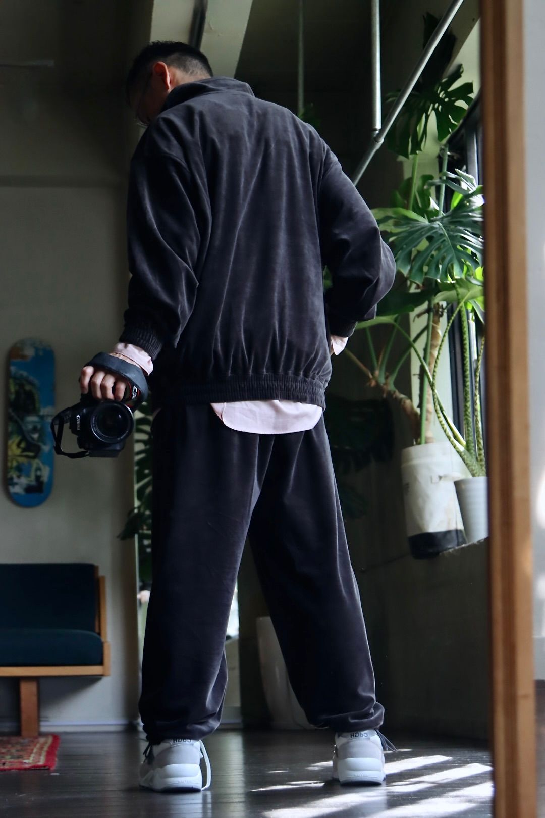 FreshService VELOUR JERSEY PULLOVER"GRAY"スタイル