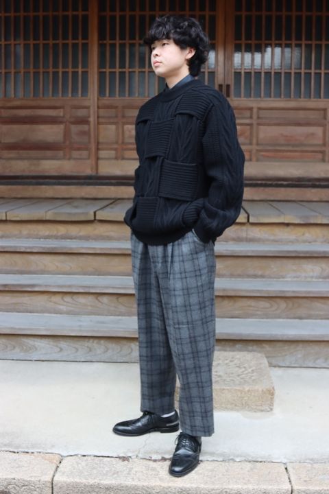 YOKE CROSSING CABLE CREW NECK KNIT(YK21AW0288S) style. 2021.11.14.