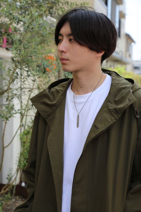 COMME des GARCONS HOMME 綿ナイロンウェザーフーデッドコート"KHAKI"style.8.12.