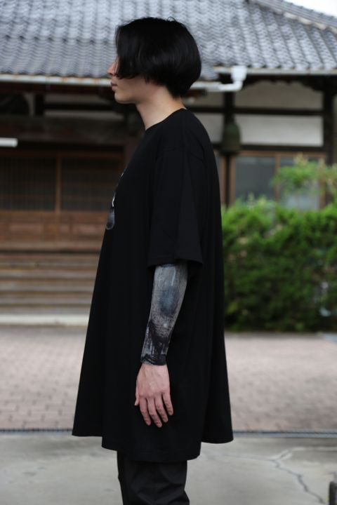 yohji yamamotoBIG半袖プリントTシャツ(HX-T94-077) style.2021.6.13