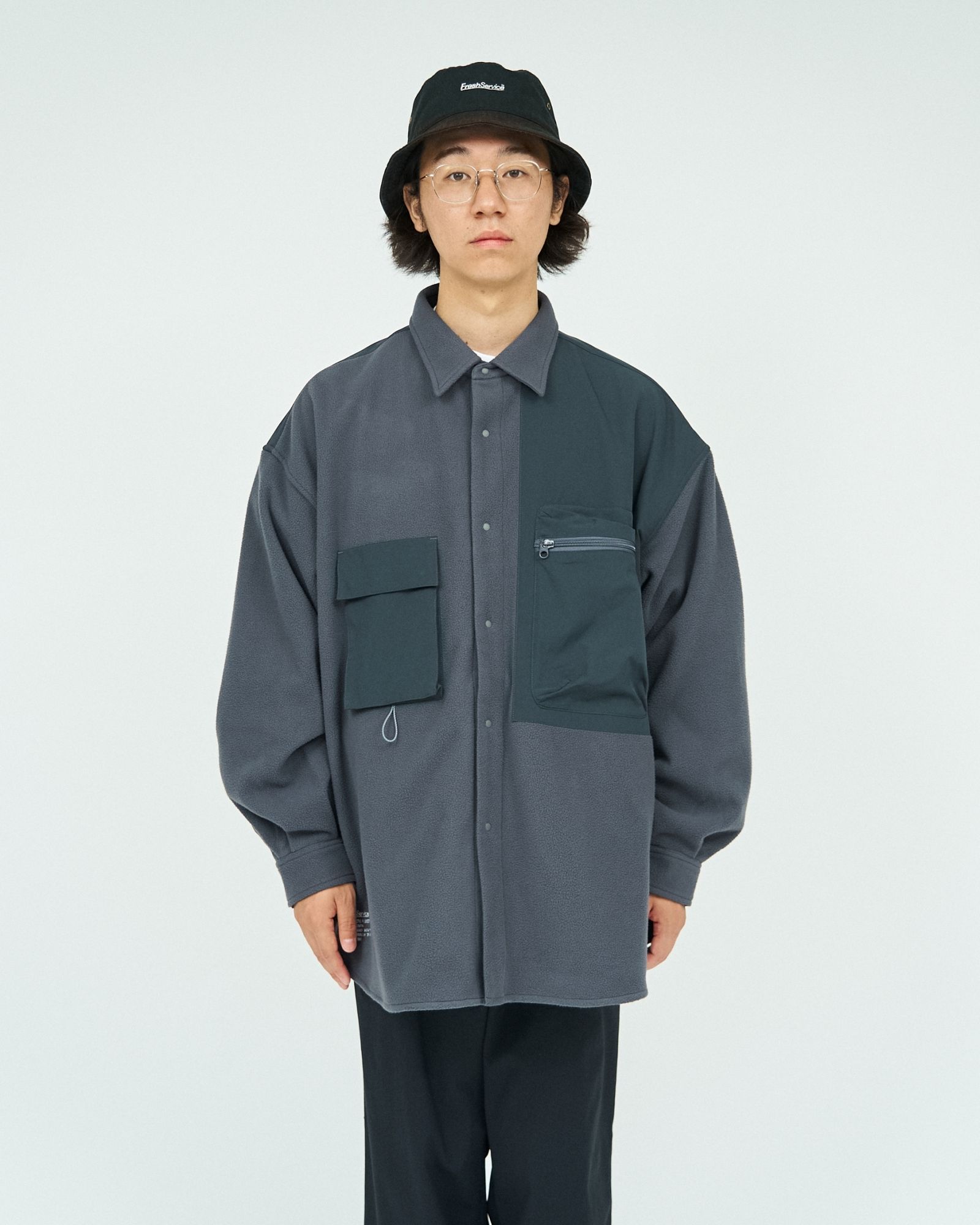 フレッシュサービス SYNTHETIC FLEECE SHIRT(FSC243-30094)GRAY