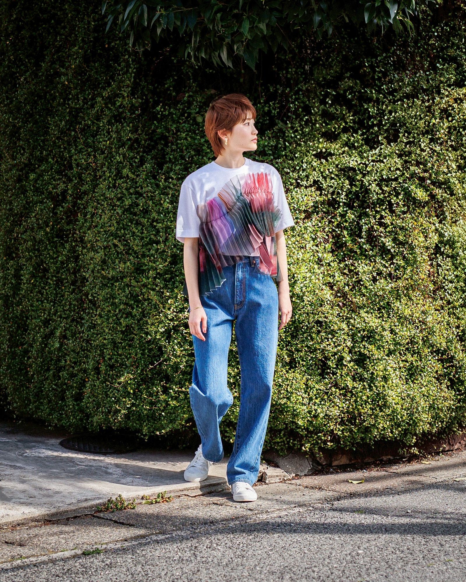 YOKE 23AW MOHAIR BORDER CREWNECK SWEATER