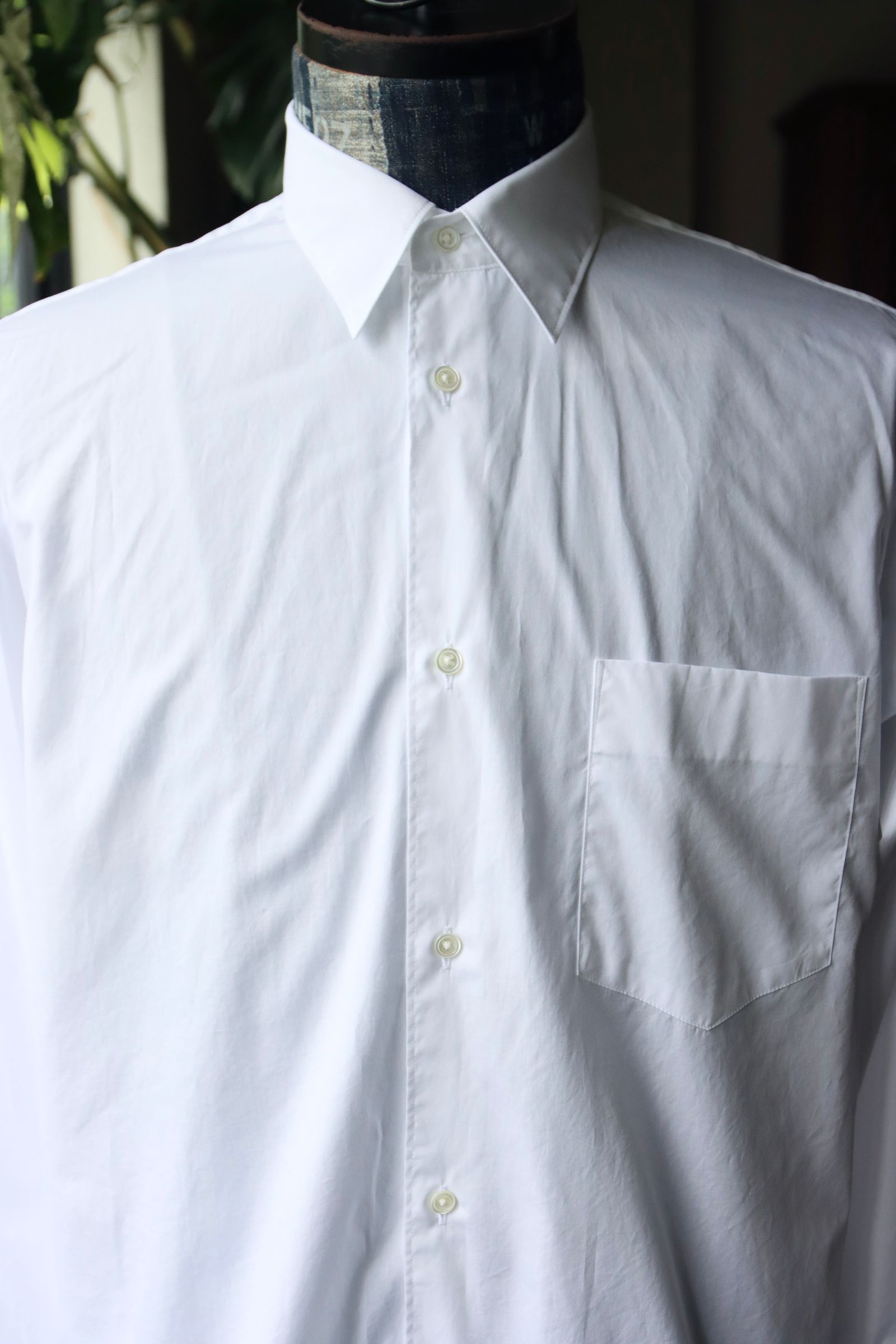 グラフペーパーシャツ Broad Regular Collar Shirt (GM253-50005B)WHITE☆7月19日(土)発売！