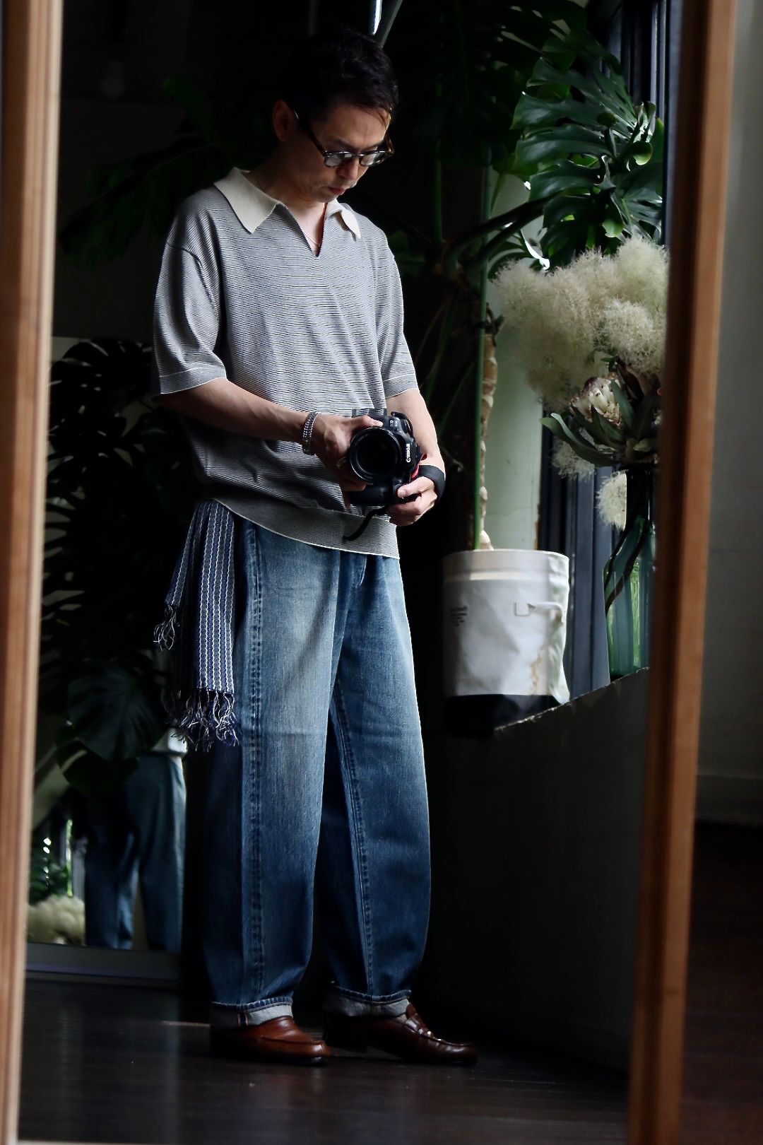 アプレッセ23AWデニム No.22 Washed Wide Denim Pants(23AAP-04-012K)INDIGO