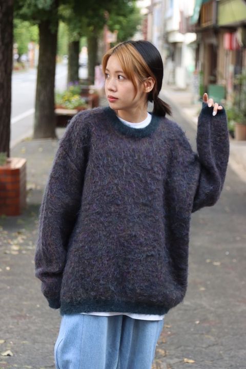 YOKE 22AW 4COLOR MIX JACQUARD MOHIAR CREWNECKstyle.2022.9.13