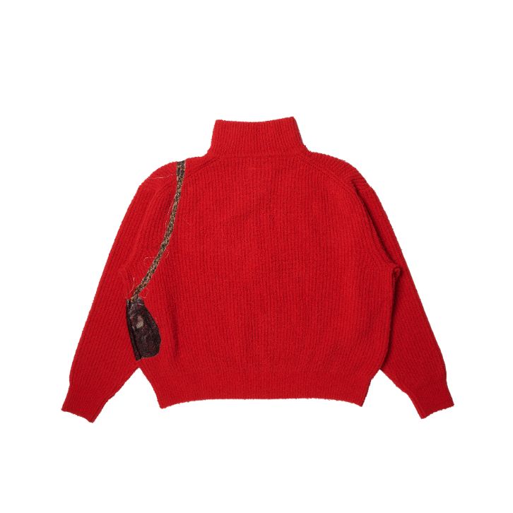 doublet ダブレット26AW TROMPE L’OEIL EMBROIDERY HALF ZIP KNIT (26AW56KN229)RED☆8月15日(土)発売！