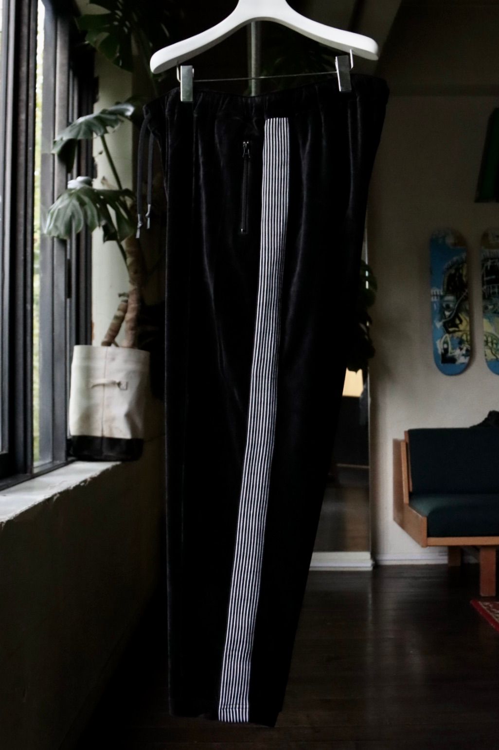 S.F.C 23FW VELOUR TRACK PANTS(SFCFW23CS07)Black
