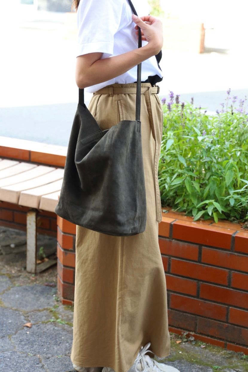 Morphee / モルフェトートバッグ 3WAY MIDIUM TOTE(SHORT)SUEDE [MOSS GREEN]☆新作発売！