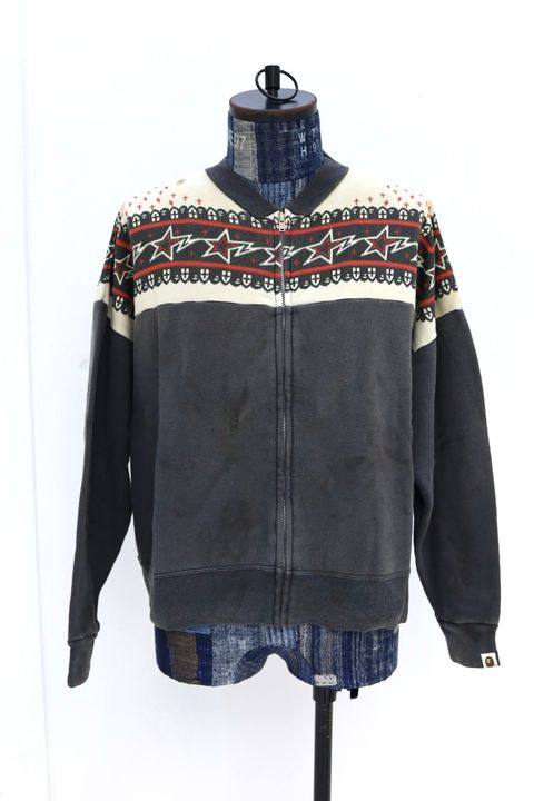 セントマイケル 26SS BAPE_ZIP CARDIGAN(SM-MK8-0000-C52)CHARCOAL☆2月7日(土)10:00発売！