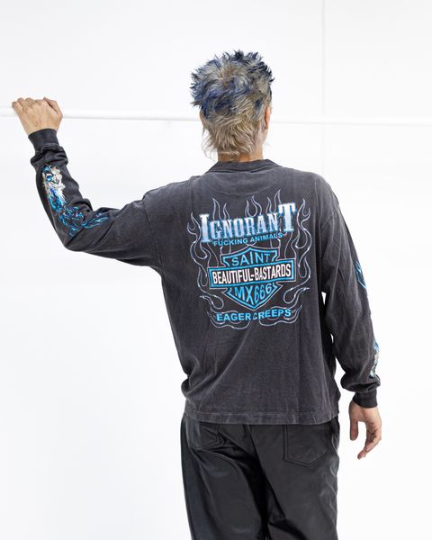 ©SAINT Mxxxxxx BTFL L/S TEE MARKスタイル！
