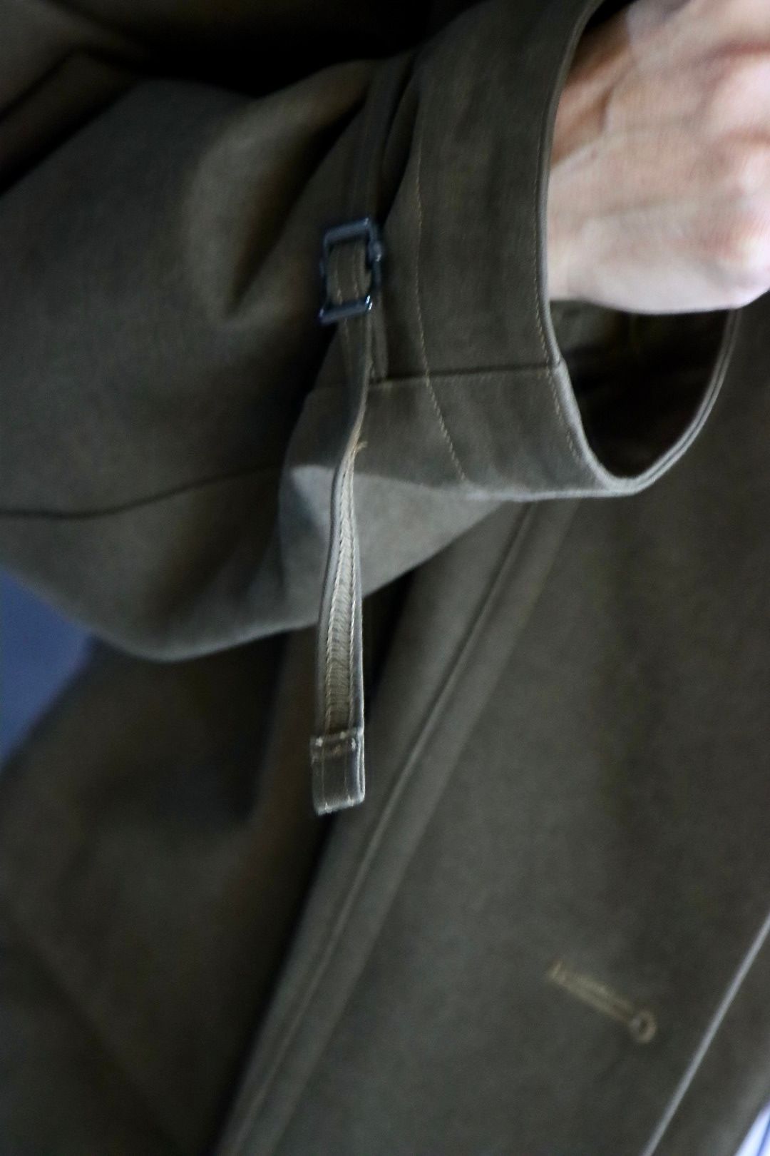 A.PRESSE Motorcycle Half Coat"OLIVE"style.
