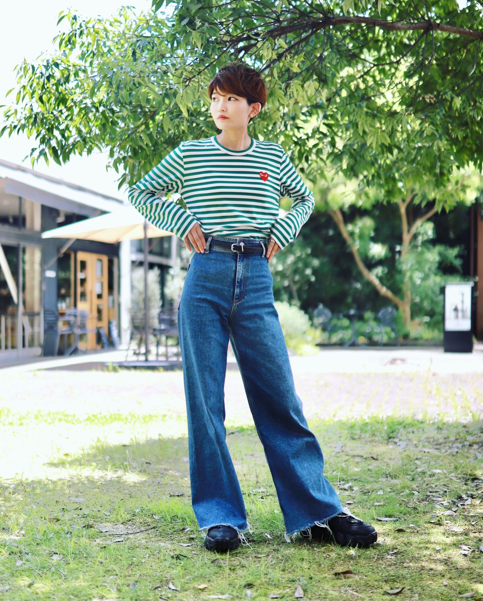 PLAY COMME des GARCONSおすすめボーダーTシャツstyle.2023.8.1