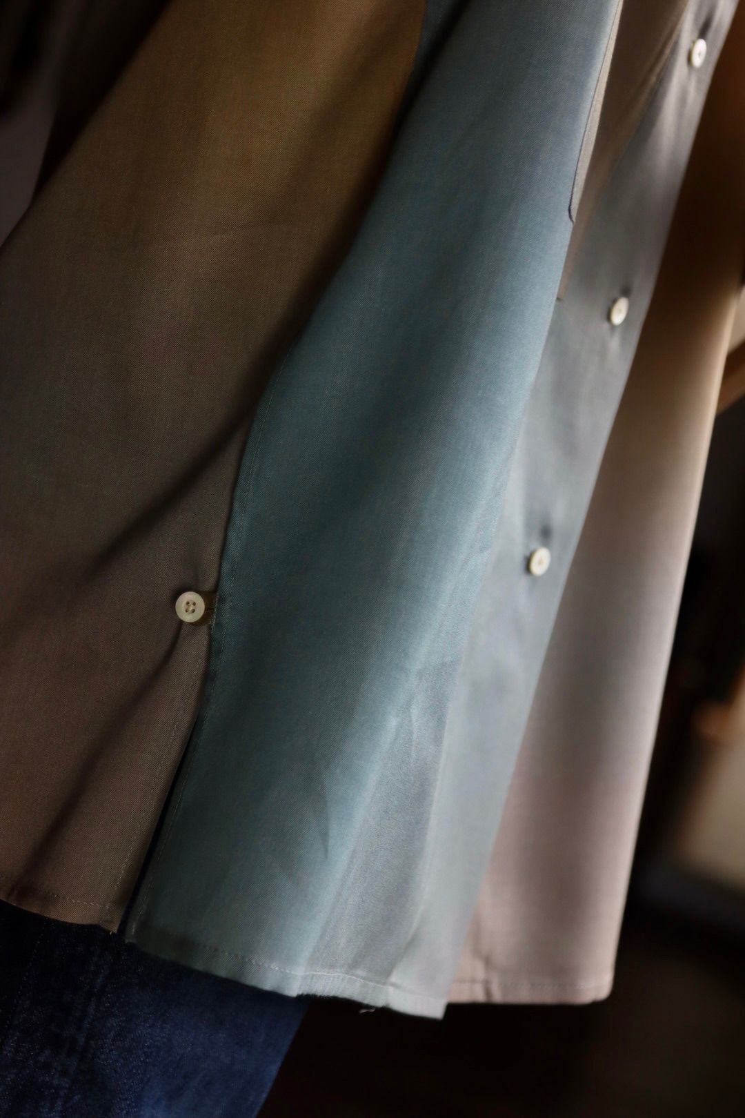 YOKE 23SS オープンカラーシャツ　グレー YOKE - ヨーク23SSシャツ PRINTED OPEN COLLAR SHIRT