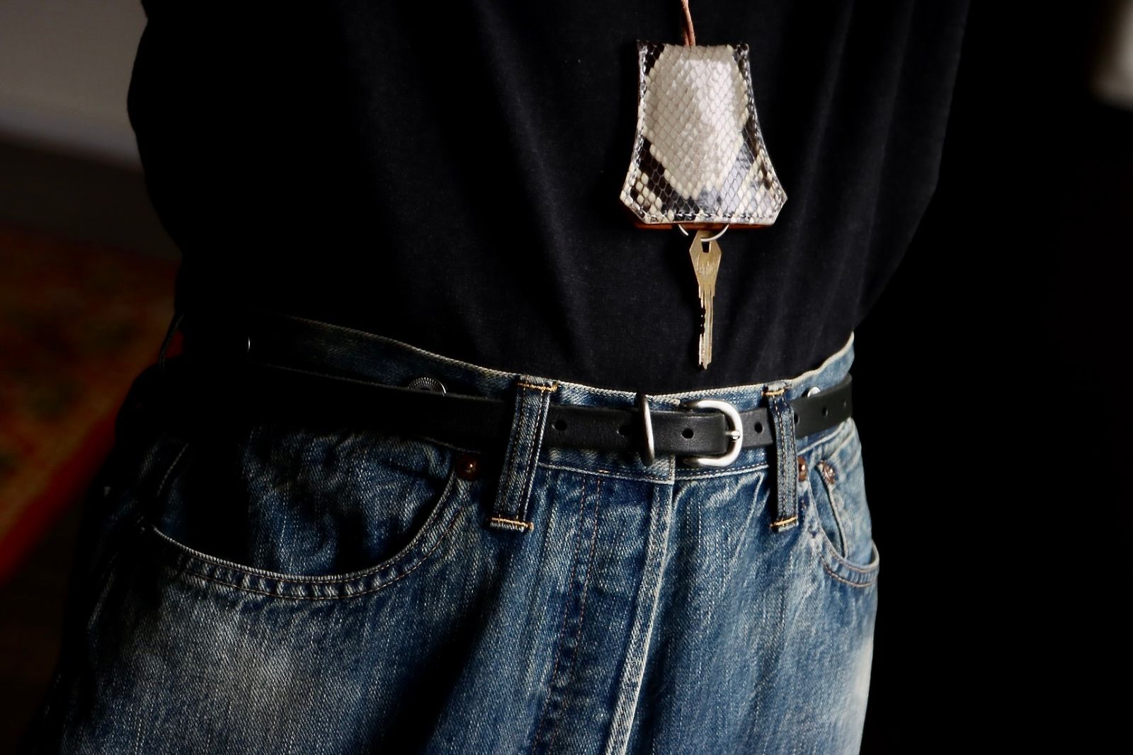 A.PRESSE No.22 Washed Wide Denim Pantsスタイル | 3433 | mark