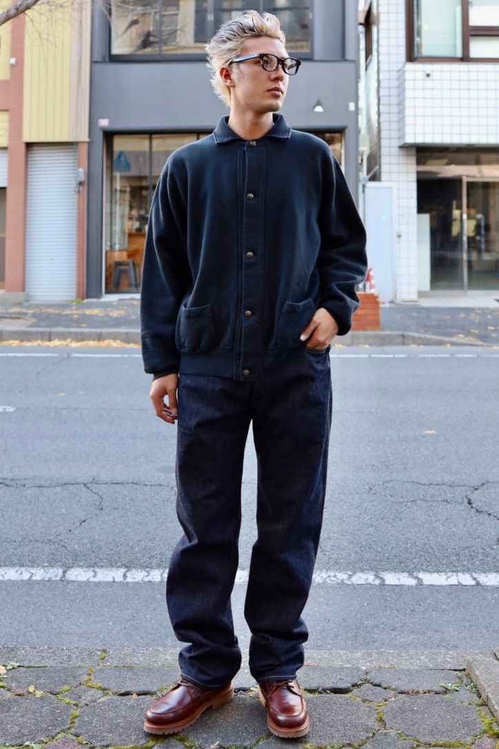 A.PRESSE Vintage Sweat Cardigan MARKスタイル