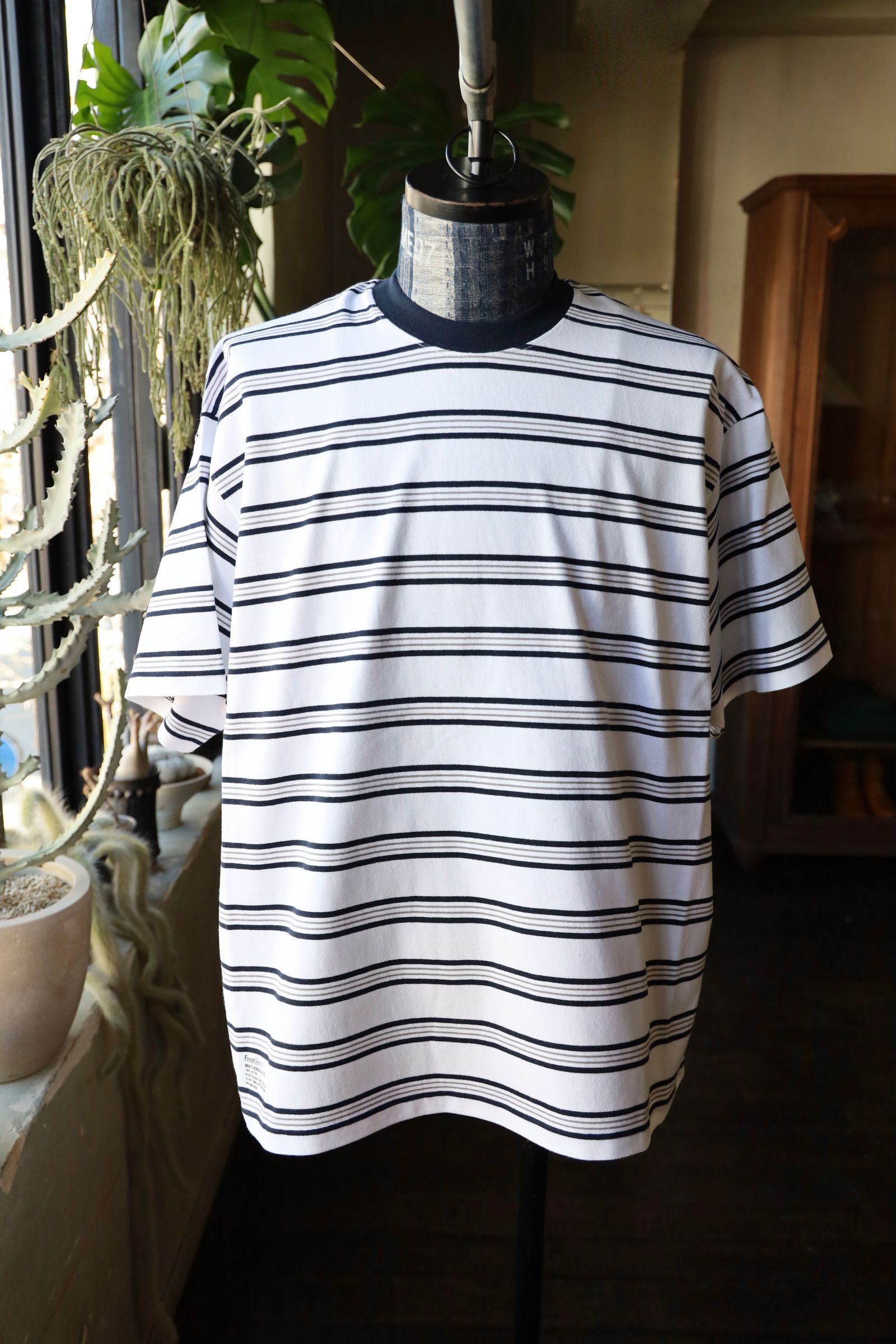 フレッシュサービス MULTI BORDER S/S TEE(FSC251-70121)WHITE