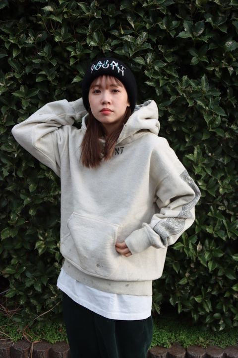 ©SAINT M×××××× 23SS DENIMTEARS MURAL HOODIEスタイル