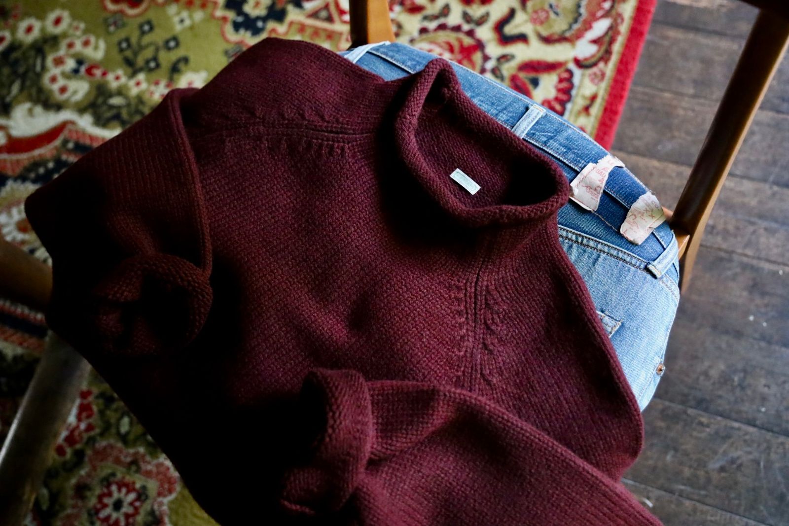 アプレッセ Roll Neck Sweater(24AAP-03-08K)BURGUNDY