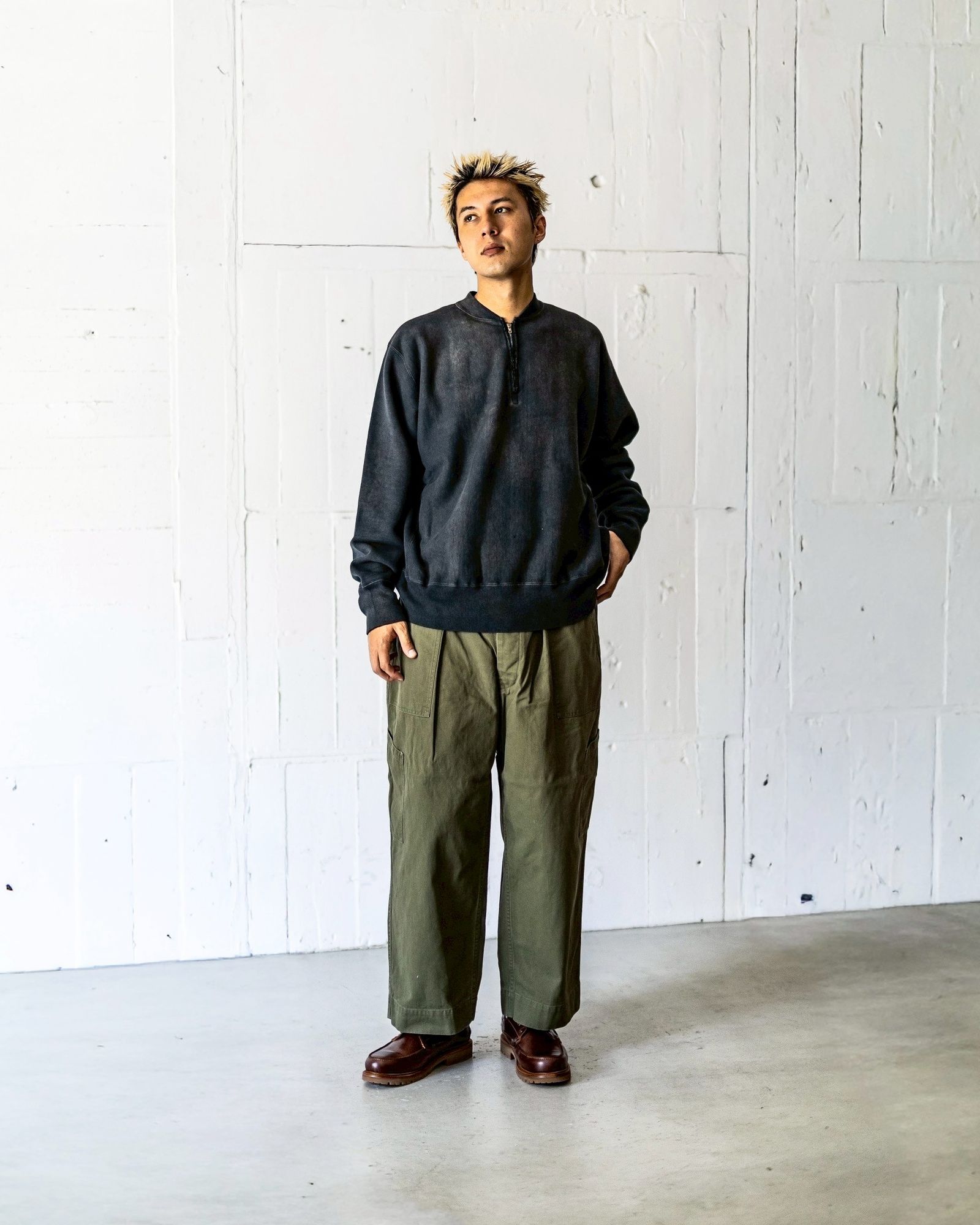 jepi様 A.PRESSE - アプレッセ 2025 STYLE2 Vintage Half Zip Rib