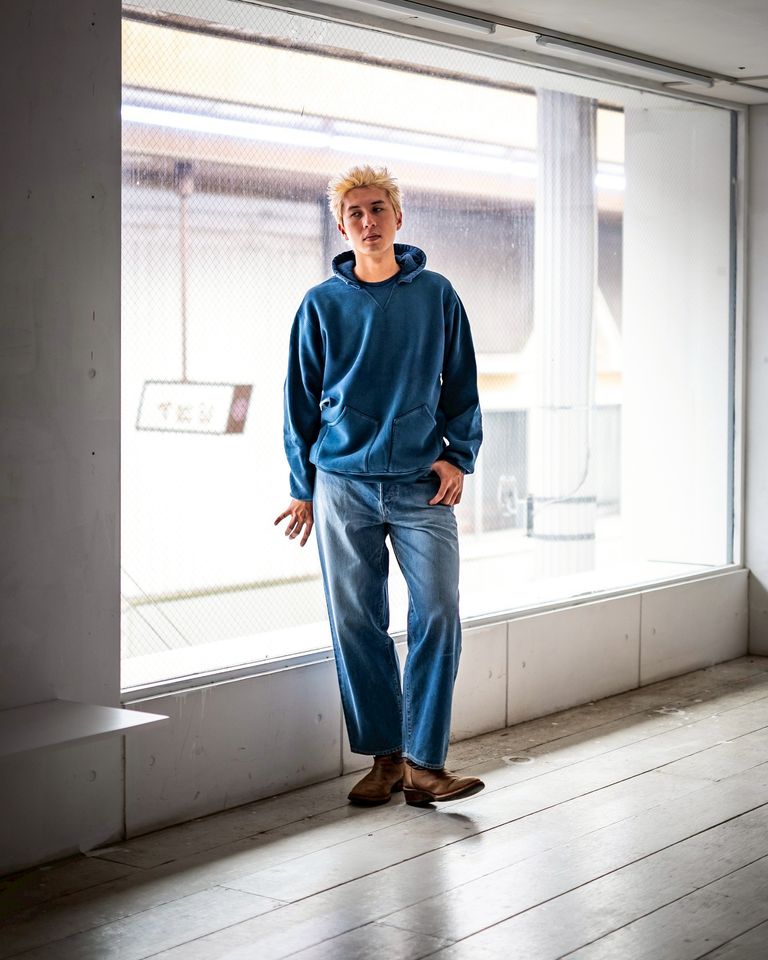 A.PRESSE Vintage Attached Hood Sweat Parka (BLUE)  8月30日(土)新作発売！