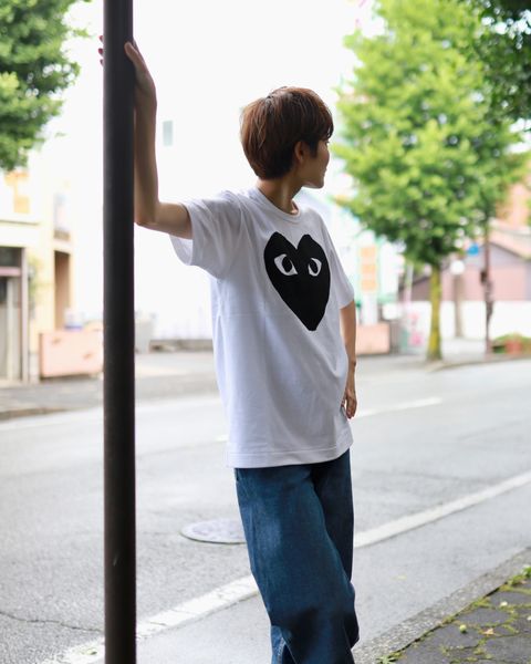 プレイコムデギャルソン BLACK HEART Tシャツstyle.2023.6.18
